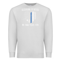 Dove Grey national police week shirt vintage blue line american flag Premium Sweatshirt - linhVisuals