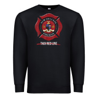 Black new orleans firefighter shirt firefighter gifts louisiana Premium Sweatshirt - linhVisuals