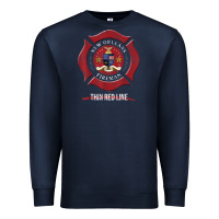Navy new orleans firefighter shirt firefighter gifts louisiana Premium Sweatshirt - linhVisuals