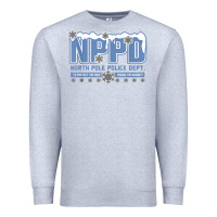 Heather Grey north pole police department Premium Sweatshirt - linhVisuals