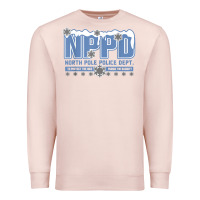 Pale Pink north pole police department Premium Sweatshirt - linhVisuals
