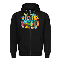 Black hello summer Zipper Hoodie - JahusDesignShop