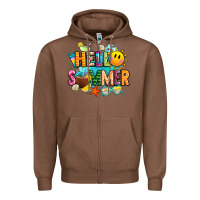 Chestnut hello summer Zipper Hoodie - JahusDesignShop