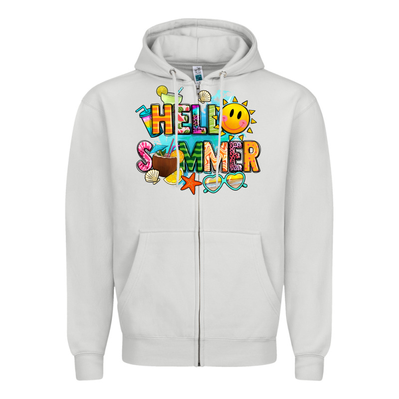 Hello Summer Zipper Hoodie by JahusDesignShop | Teevron