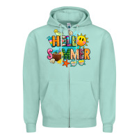 Seafoam hello summer Zipper Hoodie - JahusDesignShop