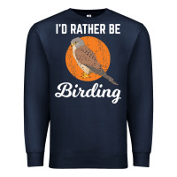 Navy birding birdwatching kestrel bird bird Premium Sweatshirt - linhVisuals