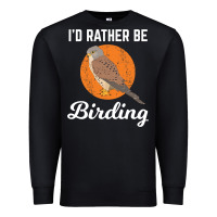 Black birding birdwatching kestrel bird bird Premium Sweatshirt - linhVisuals
