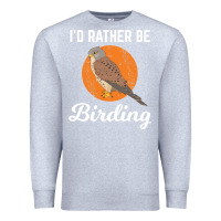 Heather Grey birding birdwatching kestrel bird bird Premium Sweatshirt - linhVisuals