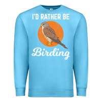 Ocean Blue birding birdwatching kestrel bird bird Premium Sweatshirt - linhVisuals