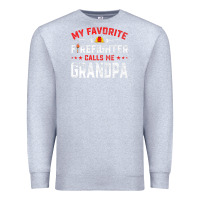 Heather Grey mens father's day my favorite firefighter calls me grandpa premium Premium Sweatshirt - linhVisuals