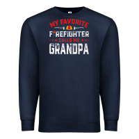 Navy mens father's day my favorite firefighter calls me grandpa premium Premium Sweatshirt - linhVisuals