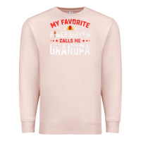 Pale Pink mens father's day my favorite firefighter calls me grandpa premium Premium Sweatshirt - linhVisuals