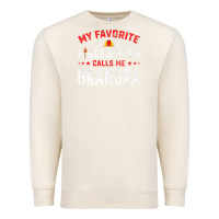 Sandshell mens father's day my favorite firefighter calls me grandpa premium Premium Sweatshirt - linhVisuals