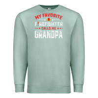 Seafoam mens father's day my favorite firefighter calls me grandpa premium Premium Sweatshirt - linhVisuals