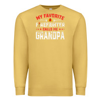 Antique Gold mens father's day my favorite firefighter calls me grandpa premium Premium Sweatshirt - linhVisuals