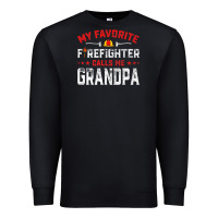 Black mens father's day my favorite firefighter calls me grandpa premium Premium Sweatshirt - linhVisuals