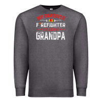 Mens Father's Day My Favorite Firefighter Calls Me Grandpa Premium Premium Sweatshirt | Teevron