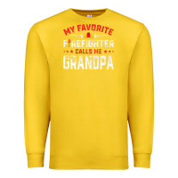 Lemon mens father's day my favorite firefighter calls me grandpa premium Premium Sweatshirt - linhVisuals