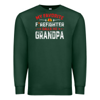 Sports Green mens father's day my favorite firefighter calls me grandpa premium Premium Sweatshirt - linhVisuals