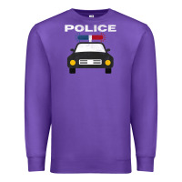 Purple cool policeman law enforcement deputy kawaii police mobile premium Premium Sweatshirt - linhVisuals