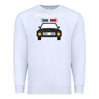 White cool policeman law enforcement deputy kawaii police mobile premium Premium Sweatshirt - linhVisuals