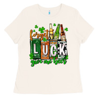 Bone St. Patrick's Forget luck give me beer Ladies Tee - OliviaCreatesArt