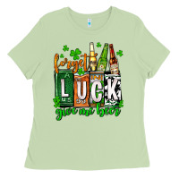 Matcha St. Patrick's Forget luck give me beer Ladies Tee - OliviaCreatesArt