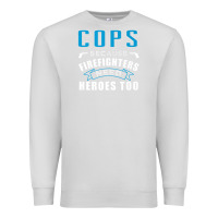 Dove Grey cops because firefighters need heroes too premium Premium Sweatshirt - linhVisuals