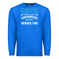 True Royal cops because firefighters need heroes too premium Premium Sweatshirt - linhVisuals