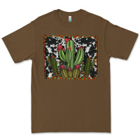 Cacao aztec cowhide cacti Premium Tee - RanaPortraitStore