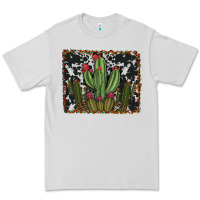 Dove Grey aztec cowhide cacti Premium Tee - RanaPortraitStore