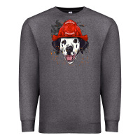 Charcoal Heather dalmatian firefighter dalmatian dog lover Premium Sweatshirt - linhVisuals