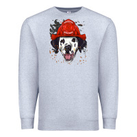 Heather Grey dalmatian firefighter dalmatian dog lover Premium Sweatshirt - linhVisuals