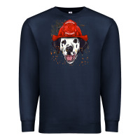 Navy dalmatian firefighter dalmatian dog lover Premium Sweatshirt - linhVisuals