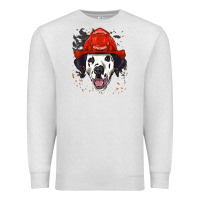 Oatmeal Heather dalmatian firefighter dalmatian dog lover Premium Sweatshirt - linhVisuals
