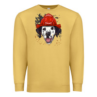 Antique Gold dalmatian firefighter dalmatian dog lover Premium Sweatshirt - linhVisuals