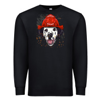 Black dalmatian firefighter dalmatian dog lover Premium Sweatshirt - linhVisuals