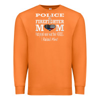 Carrot police & firefighter mom, i raised mine fireman mothers day Premium Sweatshirt - linhVisuals