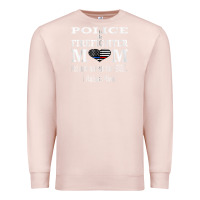 Pale Pink police & firefighter mom, i raised mine fireman mothers day Premium Sweatshirt - linhVisuals