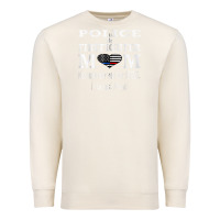 Sandshell police & firefighter mom, i raised mine fireman mothers day Premium Sweatshirt - linhVisuals