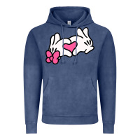 Vintage Denim Minnie Mouse Vintage Hoodie - CowhideDigitalArt