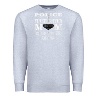 Heather Grey police & firefighter mom, i raised mine fireman mothers day Premium Sweatshirt - linhVisuals
