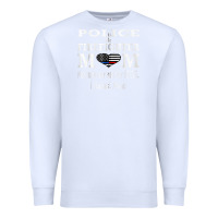 White police & firefighter mom, i raised mine fireman mothers day Premium Sweatshirt - linhVisuals