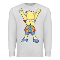Dove Grey groovy bart Premium Sweatshirt - linhVisuals