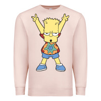 Pale Pink groovy bart Premium Sweatshirt - linhVisuals