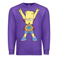 Purple groovy bart Premium Sweatshirt - linhVisuals