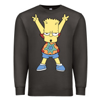 Smoke groovy bart Premium Sweatshirt - linhVisuals