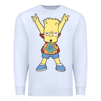 White groovy bart Premium Sweatshirt - linhVisuals