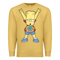 Antique Gold groovy bart Premium Sweatshirt - linhVisuals