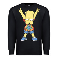 Black groovy bart Premium Sweatshirt - linhVisuals